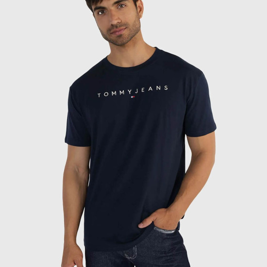 Tommy Hilfiger Ανδρική κοντομάνικη μπλούζα Regular Linear Logo Tee